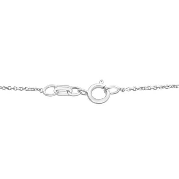 Diamond Flower Burst Cluster 18" Pendant Necklace (1/10 ct.) in Sterling Silver - Picture 2 of 6